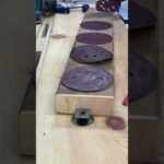 Quick and Easy Sanding Disk Changes: DIY Jig with Dowels #woodworking #diy #jigs #dowel