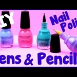 DIY Crafts: Easy DIY Pen & Pencil Nail Polish Bottles – Cool Craft Idea (Mini Pencil & Pen DIYs)