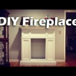 DIY Fireplace with Hidden Storage -Faux Fireplace #woodproject