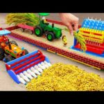 Diy tractor making mini Rice Harvester Machine | diy Threshing Machine Harvest Rice Fields | HP Mini