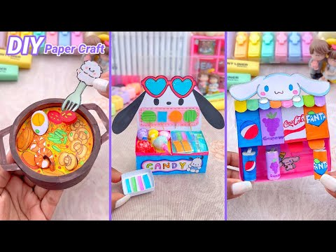 Easy Craft Ideas / DIY Miniature Crafts Idea / Miniature food stall / school hacks / paper craft