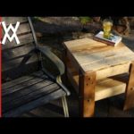 DIY rustic side table made from free pallets.