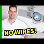 How to install a Projector on the Ceiling – With mount & hidden wires – Easy DIY by Warren Nash