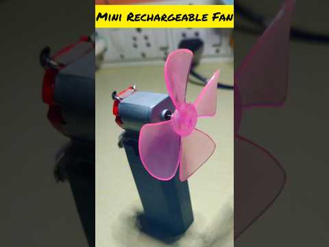 Mini Rechargeable Fan🔥🔥 Electronics Project 😱 #shorts #viral #trending #electroeshu