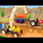 Diy tractor making mini bulldozer | DIY sugarcane juicer |Harvest sugarcane transport by heavy truck