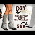 DIY Rhinestone Boots!! (Removable + No-Sew)  ✨ Plus a Sexy BONUS Top!