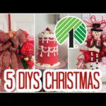 🎄NEW!! 5 DIY DOLLAR TREE CHRISTMAS DECOR CRAFTS~WREATH~🎄I Love Christmas ep 4 Olivias Romantic Home