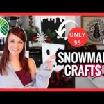 $1 Dollar Tree Snowman Crafts | DIY Christmas Decor for 2023 | HALARA Legging Haul!