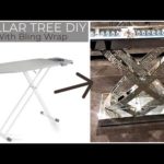 NEW DIY DOLLAR TREE BLING WRAP TABLE Idea! Ironing board trick used!