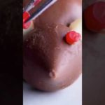 Yummy and cute chocolate cherry mice candy bites #shorts