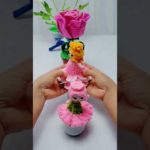 Crochet wool flower bonsai