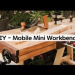 ⚡ Building a Mobile Mini Workbench / DIY Tail vise installed & simple Moxon vise/ Woodworking