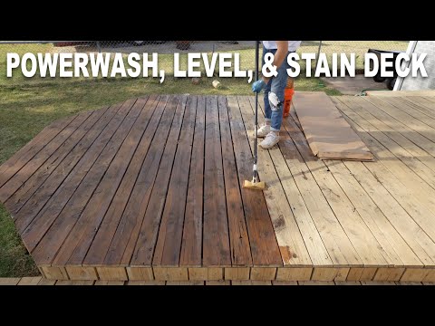 How To Clean, Level, and Stain a “Bouncy” Deck