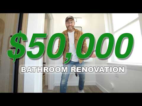 $50,000 DIY Modern Bathroom Renovation for $4,500!!